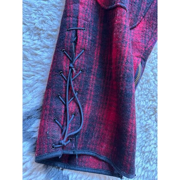 Vintage WOOLRICH Mackinaw Wool Hunting Pants Breech plaid Buffalo Oxblood USA - Picture 7 of 15